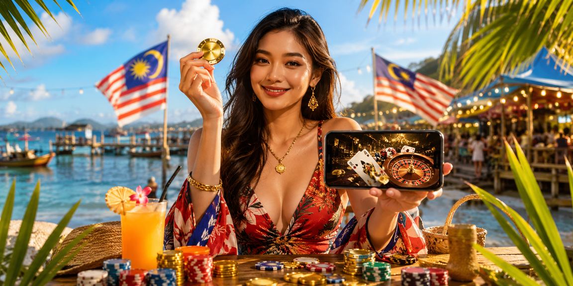 Pemain menggunakan telefon pintar untuk poker dalam talian di Malaysia